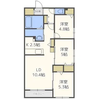 GRAND PLACE MIYANOSAWA【4階】の間取り