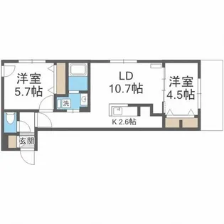 ブランシャール北3条通【3階】の間取り