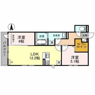 エスポワール古市【1階】の間取り
