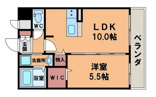 THE TERRACE天王寺MK【5階】の間取り