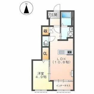 サントル ヴィラージュ村部 A【1階】の間取り