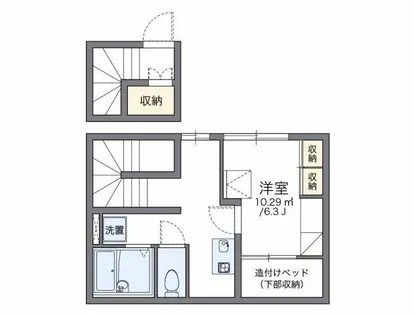 レオパレスサンセール【2階】の間取り