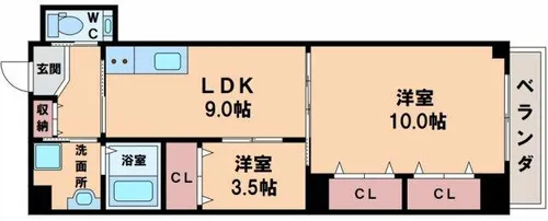 SUNNY SIDE生玉【3階】の間取り