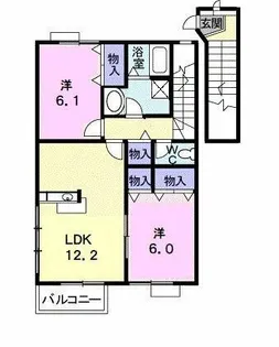 クレストール保美【2階】の間取り
