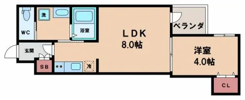 モアナ鷹合【1階】の間取り
