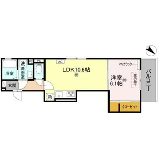 GRAMM桂北滝川 C棟【2階】の間取り