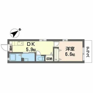 安井ハイツ【0102号室】の間取り