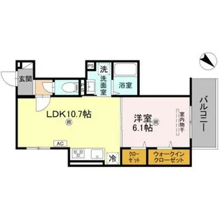 1LDKの間取り画像