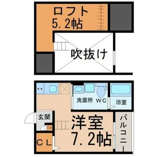 ルミエール黄金【1階】の間取り