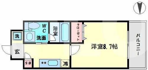 ハーベスト夕陽丘【7階】の間取り