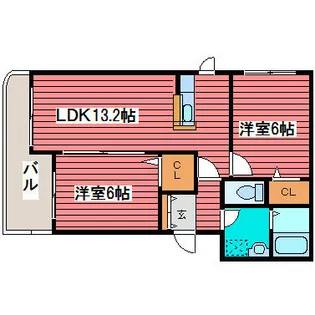 LA・FORCE【4階】の間取り
