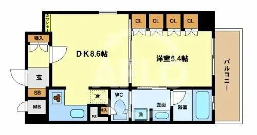 リーガル新福島【2階】の間取り