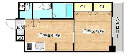 グランシャイニー【9階】の間取り