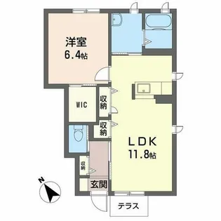 フォーブル III【0102号室】の間取り