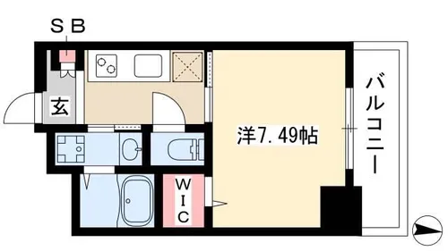 UN ROOM【704号室】の間取り