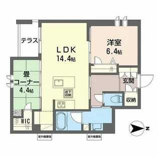 メゾンオリーブIII【1階】の間取り