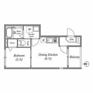 ハーモニーテラス小路東VI【1階】の間取り