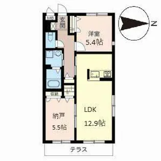 シャーメゾン修学院【0103号室】の間取り