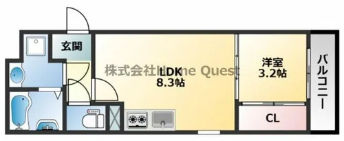 ラージヒル長瀬WEST【1階】の間取り