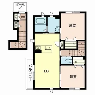 アーバンのざと CENTER【0202号室】の間取り