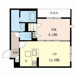 エルム六甲【0101号室】の間取り