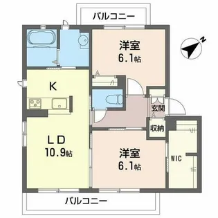 パークアベニュー参番館【0302号室】の間取り