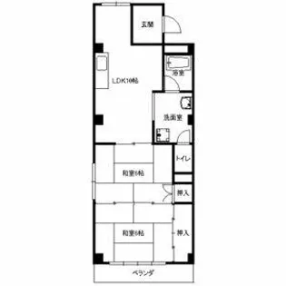 シャンポール原Ⅰ【201号室】の間取り