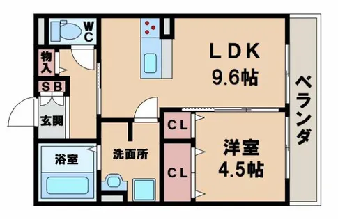 ランビエンス雅【1階】の間取り
