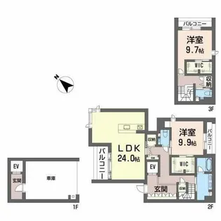 シャーメゾン浄水通り【A0201号室】の間取り