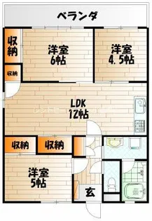 上馬寄スカイハイツ【107号室】の間取り