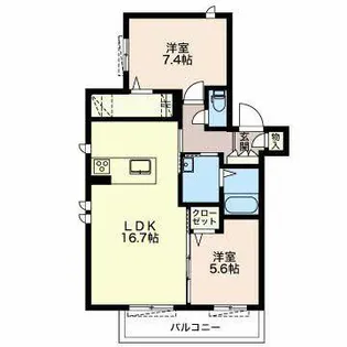 ディアス覚王山【0302号室】の間取り