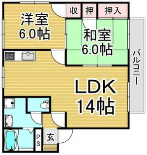 福岡県春日市紅葉ヶ丘西4丁目【アパート】の間取り
