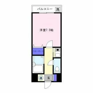 サンシティ箱崎九大前、412【412号室】の間取り
