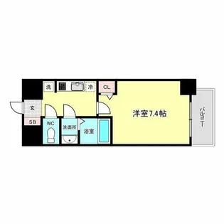 スペーシア日本橋東【15階】の間取り