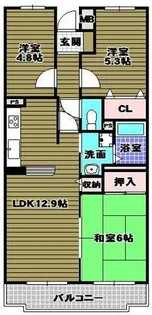 ロジェ長野【4階】の間取り