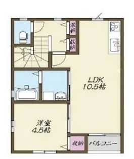 Kパラッツオ加古川【2階】の間取り