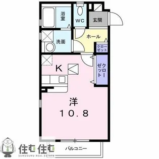ワイズスクエアB【B-5号室】の間取り