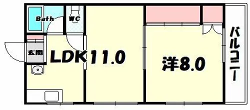 エクセル神戸【3階】の間取り