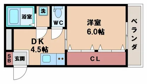 コーポイン美章園&河堀口【4階】の間取り