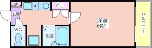 ハイツ新今宮【702号室】の間取り