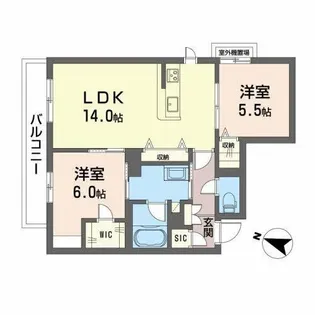 シャーメゾン ブランシュ【1階】の間取り