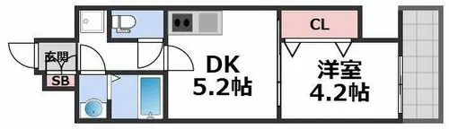 GARDENIA高井田【6階】の間取り