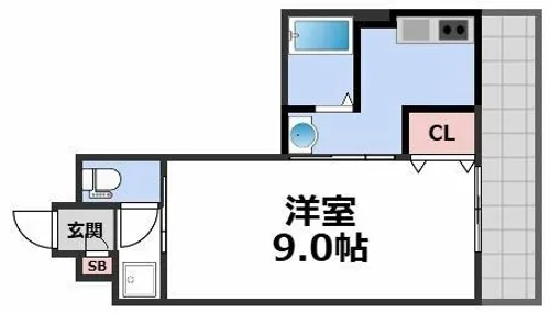 エクレール上小阪【1階】の間取り
