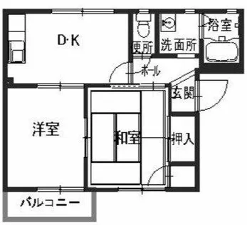 メリーハイツB【2階】の間取り