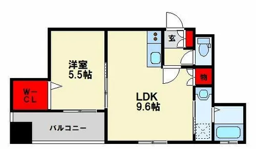 Muu.黒崎【6階】の間取り