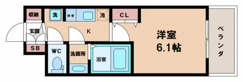 メインステージ天王寺サイドシティ【9階】の間取り