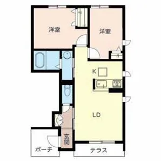 ル・サンティエ【1階】の間取り