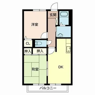 グレイスコートB【2階】の間取り