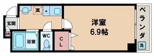 プレアデス寺田町【2階】の間取り