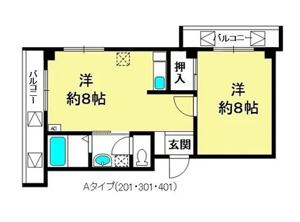 旭ビル【401号室】の間取り